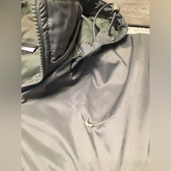 Vintage Nike Puffy Insulated Gray Hooded Full Zip Parka Coat Jacket Size Large - Picture 5 of 14